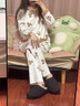 内泊乳胶棉拖鞋男冬季天女士羊毛毛防臭防滑静音保暖大码家居舒服软底 釉蓝 43-44 大1码宽松 实拍图