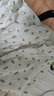 暖乔双层棉纱全棉衬衫女长袖宽松显瘦气质木耳领休闲印花纯棉女士衬衣 白底色玫瑰 M（120-130斤） 实拍图
