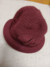 森罗慕彤中老年帽子秋冬款老人帽子女人加绒保暖老太太毛线盆帽围巾妈妈奶奶保暖帽子 酒红色（帽子） 实拍图