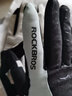 洛克兄弟（ROCKBROS） 半指骑行手套夏季短指手套透气自行车减震男女户外运动通用款 透气蛛网款 黑灰 长指 S 实拍图