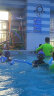 李宁（LI-NING）儿童泳衣男女童透气速干泳镜泳帽游泳套装 362蓝色-连体三件套 130(100-110体重30-40) 晒单实拍图