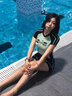 暄琰 泳衣女款2025保守分体运动泳衣遮肚显瘦专业游泳馆温泉泳装 清新绿 均码 【80-120斤】 实拍图