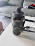 希乐大容量塑料水杯吸管杯子男便携运动水壶户外健身太空杯DS-058灰1L 实拍图