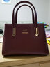 北狐正品包包女真皮2024新款中年大气手提包女士妈妈包牛皮大容量 612酒红色 (真皮授权) 实拍图