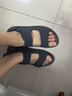 百丽（Belle）男鞋吐司鞋凉拖鞋休闲鞋舒适轻便男士真牛皮沙滩勃肯凉鞋A1452BL4 蓝色【1代升级版】 38 (240mm) 实拍图