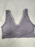 浪莎加肥内衣女士中老年200斤文胸薄款V领无缝裸氨运动大码内衣 紫色 均码 实拍图