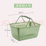 小帮手超市购物篮手提篮子家用加厚塑料蔬菜框便利店商场买菜篮子收纳筐 抹茶绿大号 实拍图