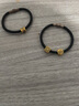蓓影足金黄金手链个性路路通黄金转运珠皮绳手链饰品串本命年生日礼物 大版二颗(备注转运珠和皮绳) 实拍图