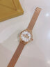 欧绮娜（MG.ORKINA MG）女士时尚镶钻手表自动镂空机械表爱心丘比特腕表女生礼物 玫金白面+白色皮带 实拍图