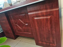 紫木林 中式老板桌办公桌组合含储物柜 简约现代办公室家具大班台 1.6米（古典红） 实拍图