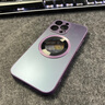 酷瑟 适用苹果14promax手机壳iphone保护套镜头全包强力磁吸高端磨砂玻璃防指纹防灰尘男女新款 暗夜紫【自带镜头膜+强力磁吸+强抗指纹】 14promax（6.7寸3个摄像头） 实拍图