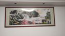良品大师山水画办公室挂画中式客厅装饰画万里长城靠山图茶室字画风景壁画 富春山居图A1 80*220cm宣纸锦绫+有机玻璃+红褐色实木框（热卖款） 实拍图