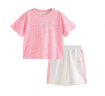 左西女童运动套装夏季2024儿童透气速干衣短袖短裤两件套 粉色 130  晒单实拍图
