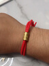 power ionics潮牌硅胶手链男女转运珠情侣刻字手绳学生礼物手环手镯 红色/镀金生肖款(生肖请备注） 实拍图