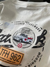 罗蒙（ROMON）白色T恤男夏季新款高端潮流印花t恤美式轻奢新疆棉舒适短袖T恤衫 白色T恤 XL 码 实拍图