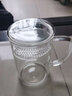 索姵其（Suopeiqi）月牙杯玻璃泡茶杯 彩把月牙杯玻璃泡茶杯耐热过滤玻璃杯 家用大 透明把月牙杯 内扣玻璃盖470ml 实拍图
