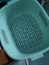 康之伴（KANGZHIBAN）沥水篮双层洗菜盆菜篮子火锅洗菜篮水果盆洗水果器收纳篮水果篮 北欧绿-大号 实拍图