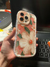 英恺达 适用苹果15ProMax手机壳iphone15ProMax保护套全包防摔抗指纹男女款创意保护壳泡芙壳油画山茶花  实拍图