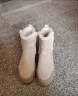 Dickies女士雪地靴女靴冬季加绒加厚短靴保暖棉鞋靴子 米色 37  实拍图