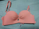 KJ性感内衣女无痕小胸聚拢调整型上托防下垂无钢圈薄款文胸罩 粉色单件 M 75/34B【中厚聚拢】 实拍图