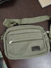 小安熊新款男士帆布包斜挎包多层次韩版休闲潮流户外旅行包挂包小包包 军绿色小号长25高16厘米 实拍图