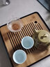 清淤坊 家用简约功夫茶具茶盘储水密胺干泡小号茶台日式竹制旅行托盘 大正方黑茶盘28*28*4CM 实拍图