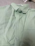 东枫棉麻长袖衬衫男简约纯色小清新休闲外套男时尚舒适透气潮流衬衣男 水绿色 XL （135-150斤） 实拍图