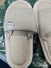 朦朦兔流氓兔日式亚麻拖鞋女春秋室内居家防滑静音四季家用棉麻布拖鞋男 米白色 38-39 【适合37-38脚穿】 实拍图