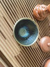 单亦建盏茶杯【百花】手工茶盏建阳原矿铁胎品茗杯高档春节礼物 蓝百花【入门精选】 实拍图