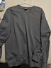 七见秋季男女同款休闲oversize纯色简约运动圆领卫衣 灰色 S  实拍图