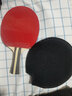 红双喜乒乓球拍3星学生儿童初学者训练直横拍三星乒乓球成品拍单拍1只 3星 横拍 单只+6球+拍套 实拍图