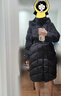 鸭鸭（YAYA）冬季新款长款腰带羽绒服女收腰高端韩版休闲百搭加厚保暖外套 黑色 M （120-140斤） 实拍图