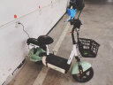 爱玛（AIMA）电动车新国标时尚便捷双人电动自行车电池超长续航MPV战神 绿色/米白【48V12AH+方圆大灯】 实拍图