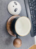 苏氏陶瓷（SUSHI CERAMICS）熊猫茶水分离办公茶格杯咖啡杯（黑） 实拍图