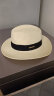 SiggiDJ94111草帽男夏季绅士休闲沙滩潮帽子大头围遮阳平顶礼帽白 晒单实拍图