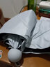 天堂五折迷你全遮光黑胶晴雨伞胶囊伞防紫外线太阳伞小巧口袋伞带盒子 烟灰蓝 实拍图