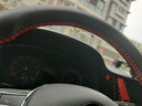 适用于22款23款途观L帕萨特宝来速腾途昂21款迈腾方向盘套手缝大众CC8代高尔夫十代雅阁四季通用 黑皮红线（整张牛皮）-下单留言车型 实拍图