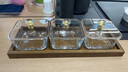 格娜斯（CRISTALGLASS）新款家用客厅果盘茶几干果盘点心碟收纳盒零食干果坚糖果小吃分格 3格托盘+描金边果盘3个带盖 实拍图