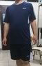 欧联霸运动套装男装夏速干衣足球训练服宽松短袖五分裤休闲跑步服两件套 317深蓝色 2XL(建议身高175体重130-150斤) 实拍图