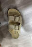 西遇平底勃肯凉拖鞋女2025新款夏季外穿一字拖鞋森系新复古回潮凉鞋 浅灰色 36 实拍图