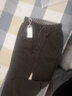 马登工装美式复古灯芯绒束脚长裤松紧腰条绒滑板锥型直筒休闲裤子男秋 咖啡色 XL 实拍图