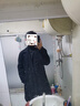 棉致风衣外套秋冬季风衣男中长款韩版大衣呢加厚保暖外套 515黑色长款【加棉款】 3XL （160-180斤） 实拍图