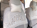 领誉汽车座套蕾丝坐垫全包半截坐椅套四季适用于凯美瑞日产天籁轩逸别克君越凯越GL8朗逸奥迪A6L宝马 VIP皇冠纹【五座上半截】 专车定制  3-5天发货 实拍图