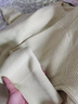 无印良品（MUJI）女式 棱纹编织 圆领短款针织衫 长袖女款 女装 薄款毛衣 浅黄色 L (165/88A) 实拍图