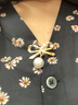 飞花  别针固定衣服韩版简约珍珠胸针胸花女配饰防走光扣针百搭丝巾扣 蝴蝶结款（金色） 实拍图