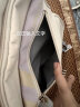 陌迪新款初中书包女高中生大学生书包ins高质量学院风双肩包减负护脊 紫配白 大容量耐用【46*33*18CM】 实拍图