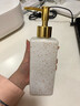 众福缘 陶瓷洗手液瓶子北欧浴室卫生间液瓶沐浴露瓶按压分装瓶瓶 方形白色陶瓷瓶（350ml） 实拍图