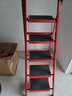 奥伦福特 家用梯子伸缩工程梯折叠多功能升降人字梯伸缩室内加厚两用梯 经典加厚-五步红色 实拍图