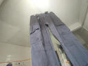 贵迎男士户外宽松休闲工装裤纯棉加肥加大码运动长裤松紧腰直筒肥佬裤 深灰色 XL(2尺5-2尺6) 实拍图