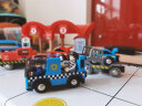 Hape轨道玩具 儿童玩具木质拼插多层大型火车轨道套装男女小孩 E3738警笛警车套 实拍图